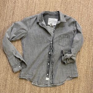 Frank & Eileen Charcoal Distressed Denim Button-Up Barry Shirt